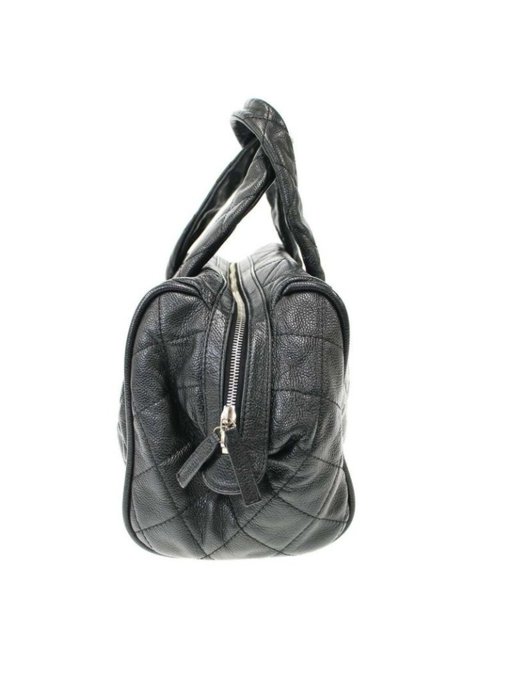 Chanel Quilted Caviar Leather Mini Boston Bag Black - Picture 3 of 9